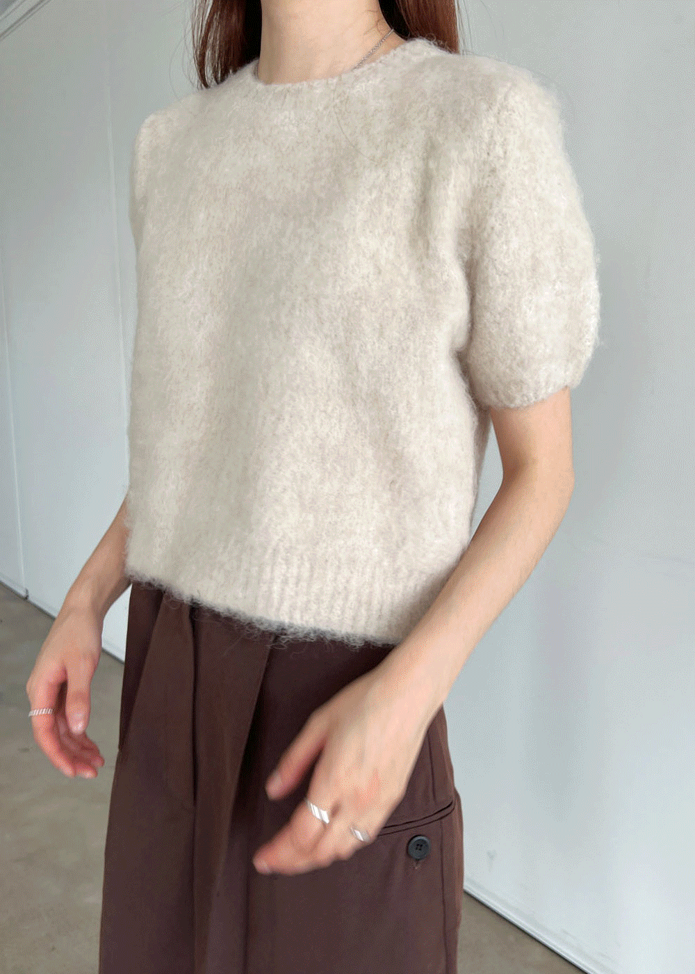 Pastel half knit