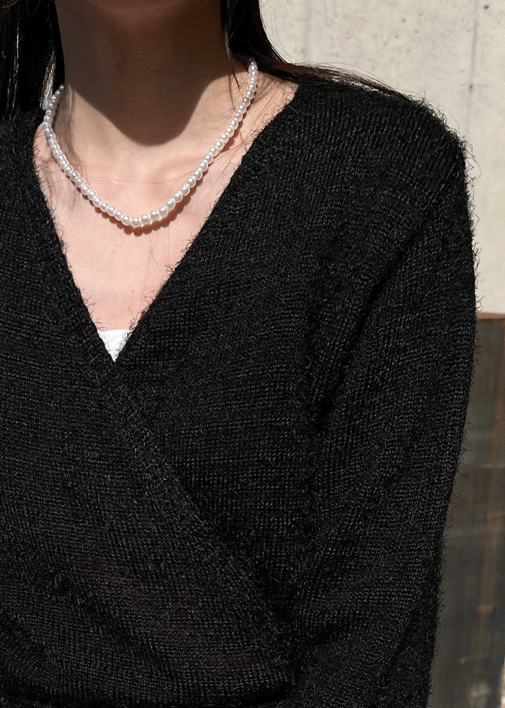 Three size pearl necklace