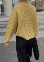 Cable turtleneck knit