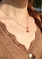 Ball coin layered necklace